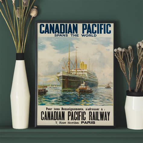 Canadian Pacific Vintage Poster Canadian Pacific Retro Print Etsy