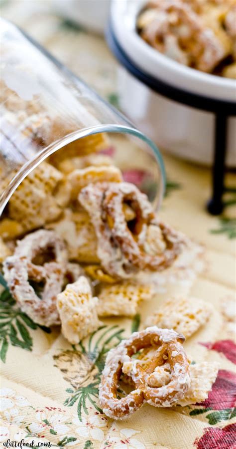This recipe is 6 ingredients and kid friendly for nye! This salty and sweet white chocolate puppy chow recipe is ...