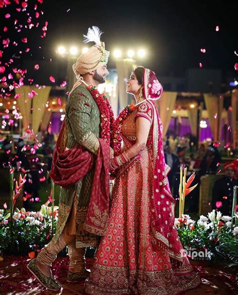 Wedding Look For Him And Her Bride Groom Poses Indian Wedding Pictures Bridal Photography Poses