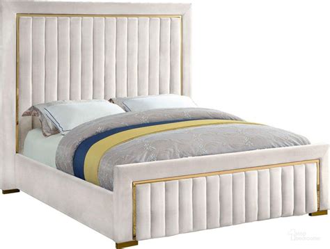 Dolce Cream Velvet King Bed By Meridian 1stopbedrooms