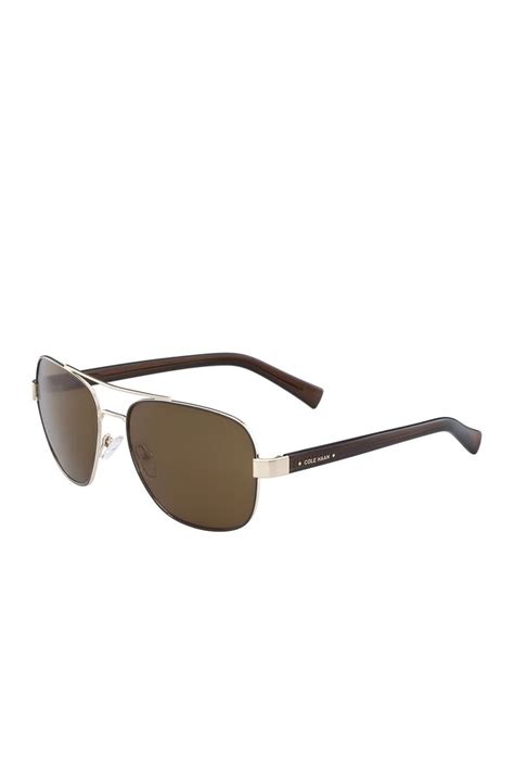 Cole Haan 57mm Navigator Polarized Sunglasses In Brown Modesens Sunglasses Haan Cole