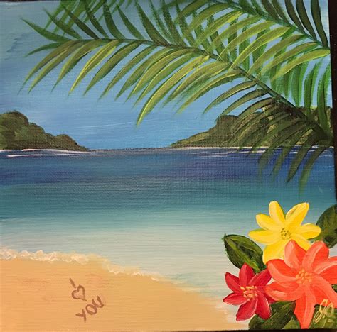 Writing In The Sand Hawaii Painting Hawaii Art Painting Canvases Diy