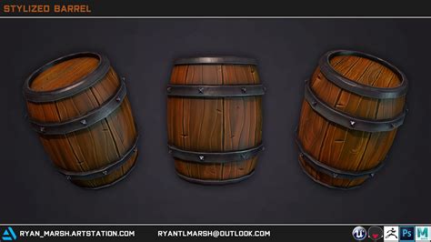 Artstation Stylized Barrel Ryan Marsh Barrel Stylized Hand