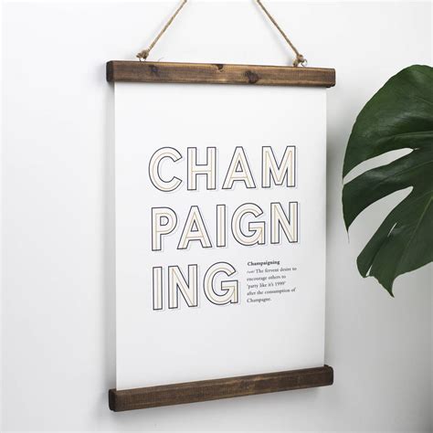 Witty Champagne Definition Print By Bespoke Verse