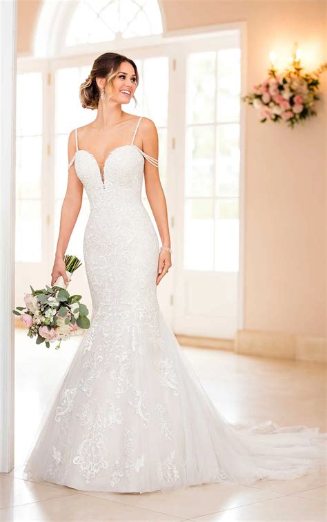 Plus Size Mermaid Wedding Dress With Beaded Straps True Society