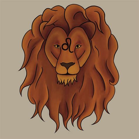 Leo Zodiac Sign Drawing Lion With Leo Sign Zodiac Art Zodiac Signs