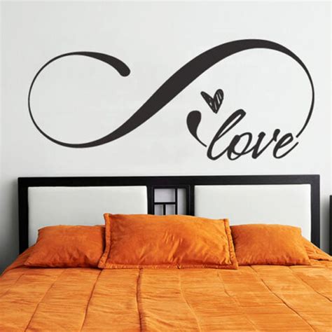 Love Infinity Wall Sticker Symbol Bedroom Headboard Quote Vinyl Decals