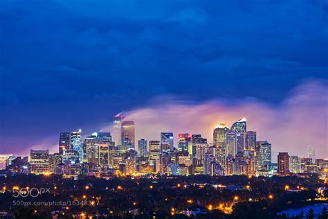 Photograph Calgary Skyline At Night By Yulia Koch On 500px