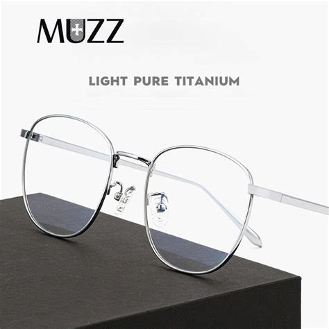 muzz men s full rim square titanium frame eyeglasses 31015 in 2022 eyeglasses fashion