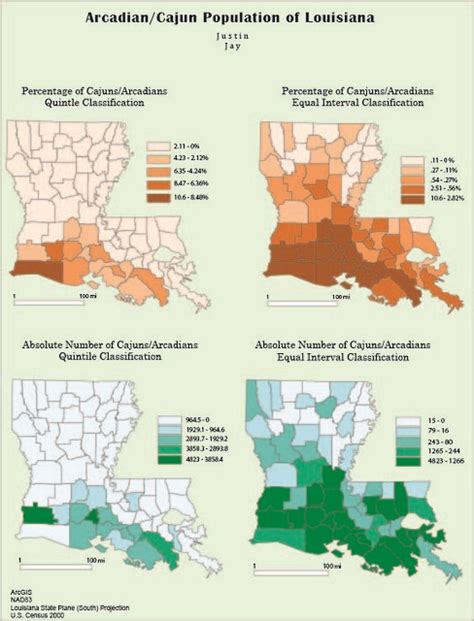 Arcadiancajun Populations Of Louisiana A Map Made For Geo Flickr