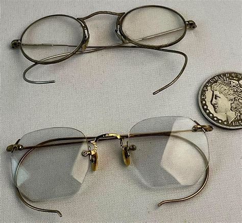 lot vintage lot of 2 pair gold filled eyeglasses