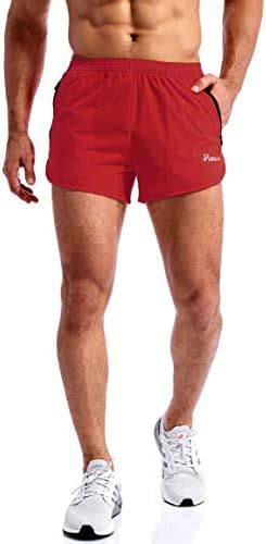 pudolla men s running shorts 3 inch quick dry gym athletic workout shorts for men with zipper