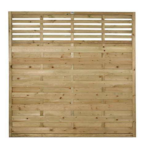 Forest Garden Pressure Treated Kyoto Fence Panel 6x6ft Multi Packs