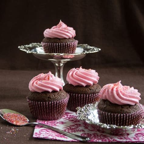 devil s food cupcake with buttercream pink frosting a healthy life for me