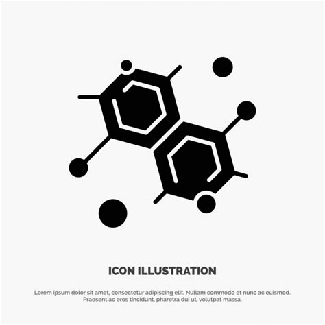 Chemist Molecular Science Solid Glyph Icon Vector Atom Background