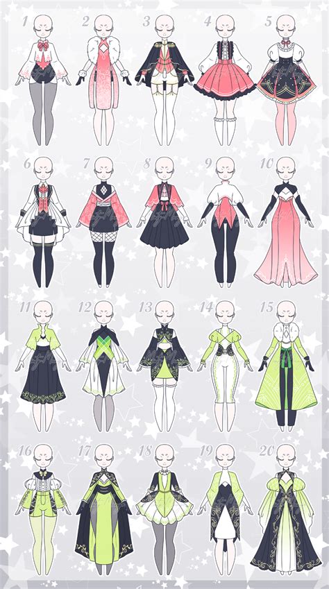 Outfit Adoptable Batch 122 Open By Minty Mango On Deviantart