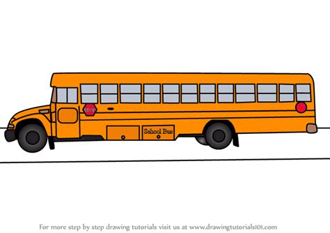 How To Draw A School Bus Other Step By Step
