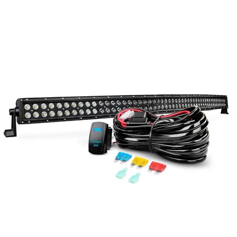 Nilight 50 Inch 288 W Black Curved Led Light Bar With Wiring Harness
