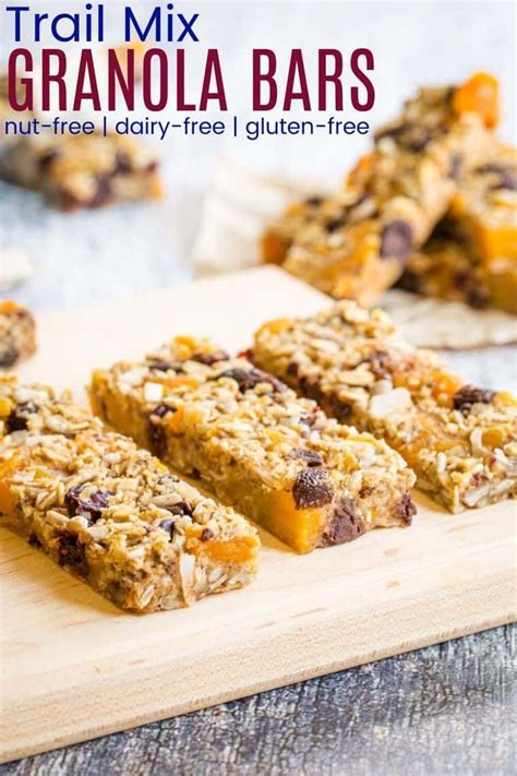 Trail Mix Granola Bars This Sweet And Chewy Nut Free Snack Bar Recipe