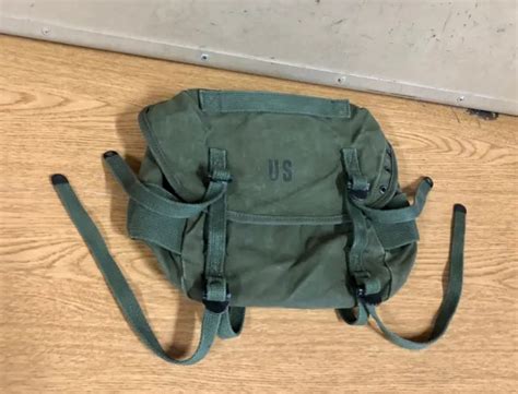 Genuine Us Army Vietnam M 1956 Field Pack Combat Buttpack Canvas Ex