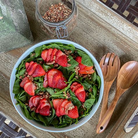 Healthy Strawberry Spinach Salad With Poppy Seed Dressing Easy Real Food