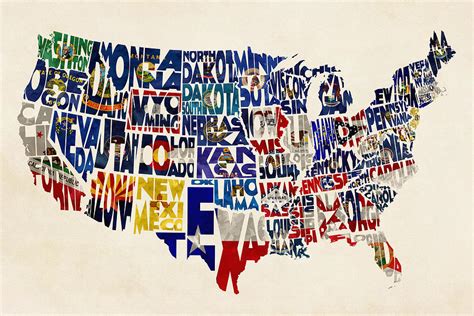 United States Map With Flag