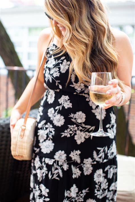 Black Floral Maxi Coffee Beans And Bobby Pins Black Floral Maxi Dress