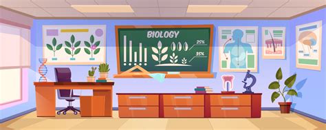 School Classroom For Biology Learning 14634418 Vector Art At Vecteezy