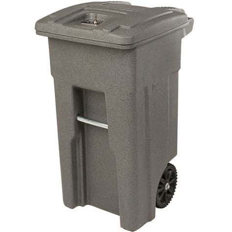 Toter Cda32 00gst 32 Gallon Graystone Rectangular Wheeled Secure