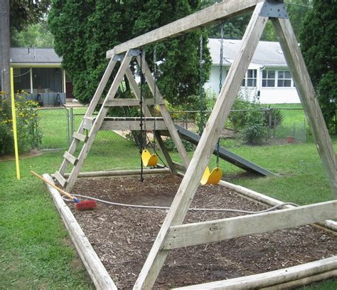 Free diy wooden swing set plans. How to Refinish a Wood Swing Set #stepbystep | Electronics ...