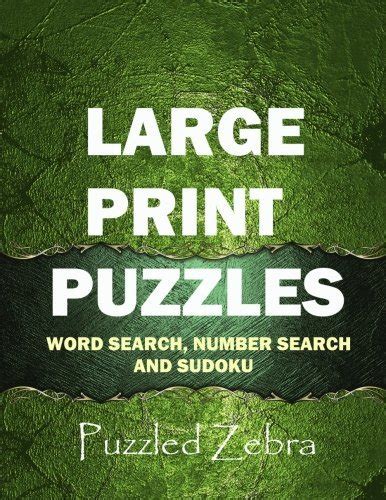 Large Print Puzzles Word Search Number Search And Sudoku By Puzzled