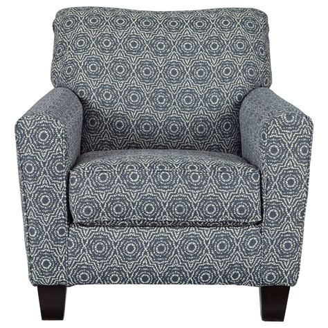 Signature Design By Ashley Brinsmade Accent Chair With Blue Medallion