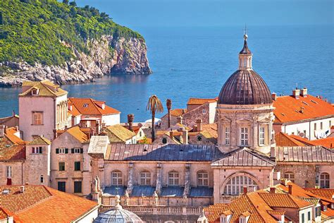 Historic Landmarks Of Old Dubrovnik And Lokrum Island View Photograph