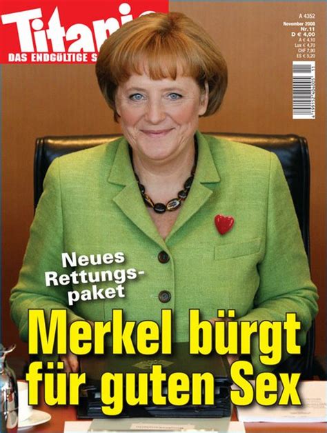 Merkel Bürgt Für Guten Sex 112008 Titanic Titel Postkarten