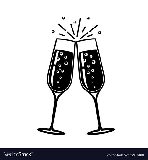 Champagne Glass Icon Royalty Free Vector Image