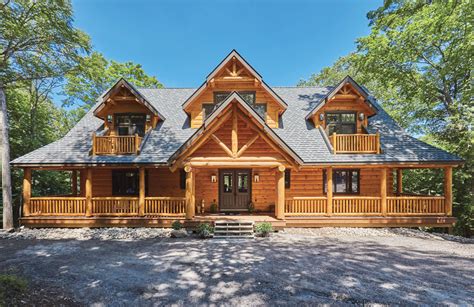 A Large Lake Log Cabin With Views From Every Room Lake House Log Homes Cabin House Plans