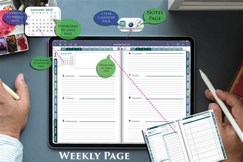 2022 2023 Digital Daily Weekly Planner For Goodnotes And Etsy Singapore