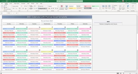 2023 Calendar With Planner Excel Template Excel Planner Etsy Uk Free