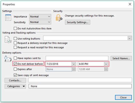 How To Send Email At Specific Time In Outlook