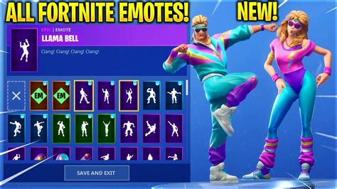 New Aerobic Skins Showcase With All Fortnite Dances And Emotes Youtube