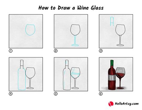 How To Draw A Wine Glass Helloartsy