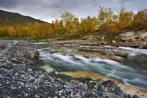 River Abiskojakka River Flows Through Abisko Editorial Stock Photo