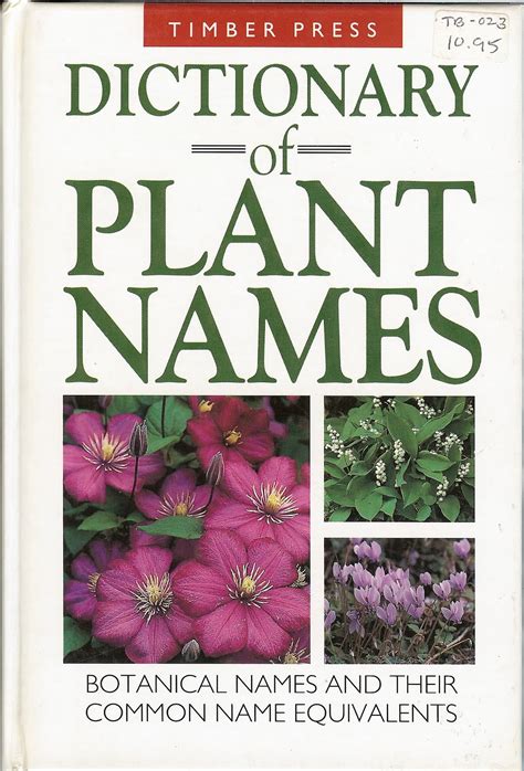 Travelmarx Dictionary Of Plant Names