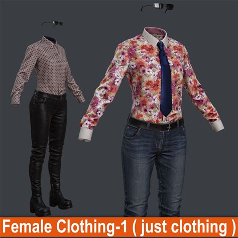 3d Model Female 1 Clothing 1 Just Clothing Cgtrader