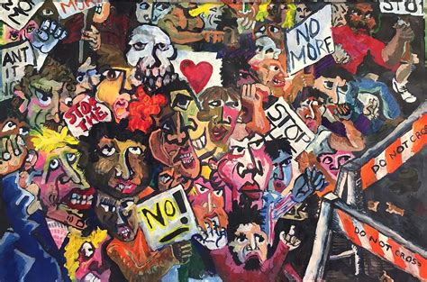 The Protest Painting By Jame Hayes Pixels