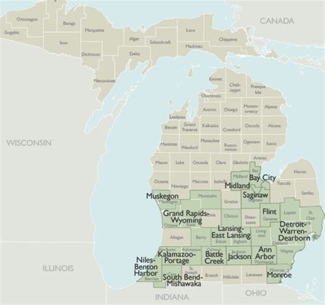 Metro Area Zip Code Maps Of Michigan Deliverymaps