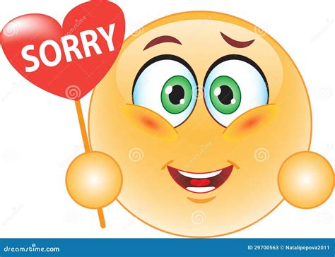 Smiley An Apology Stock Illustration Illustration Of Embarrassed