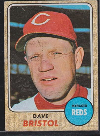1968 Topps Dave Bristol Reds Baseball Card 148 At Amazons Sports Collectibles Store