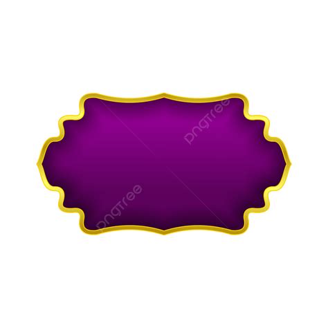Purple Banner Oro Transparente Imágenes Prediseñadas Marco Hd Png