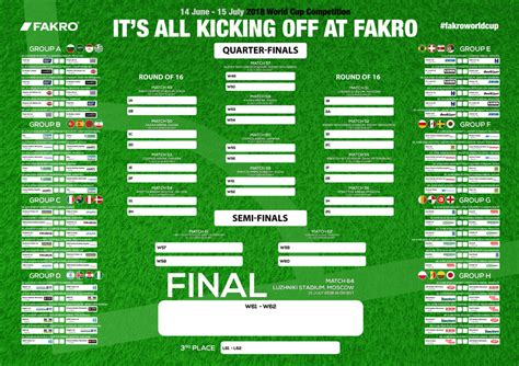 2018 World Cup Competition With Free Wallchart Fakro